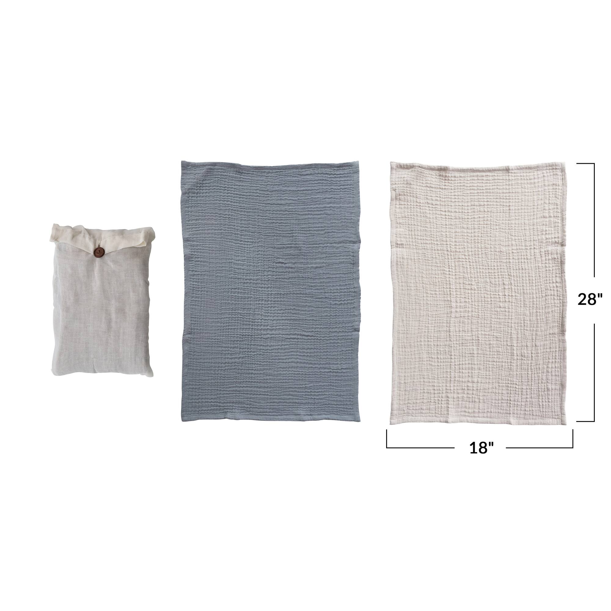 Hello Honey® Cotton Double Cloth Tea Towel Set in Bag